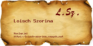 Loisch Szorina névjegykártya